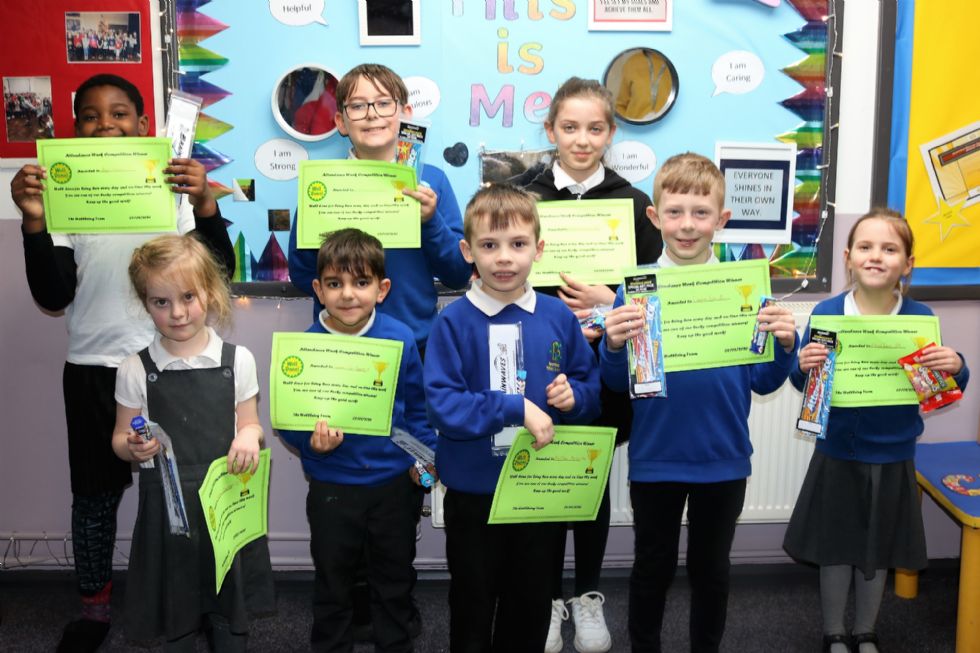 Here's our attendance week winners Beanfield Primary
